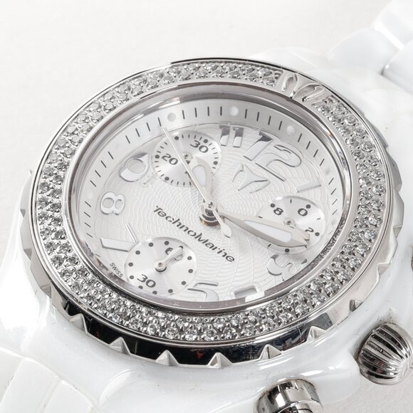 Technomarine White Geneve Technodiamond Porcelain Watch - Picture 2 of 10